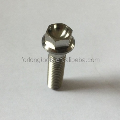 自然仕上げ GR5級チタンボルト M8 x1.25x 32MM 12点フレンズボルト 化学工場用