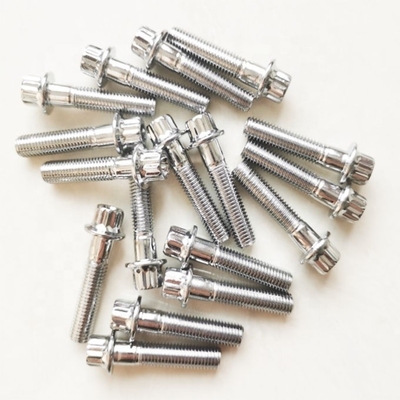ユニバーサル互換性 M7x32 スチール クロム付12点ホイールボルト