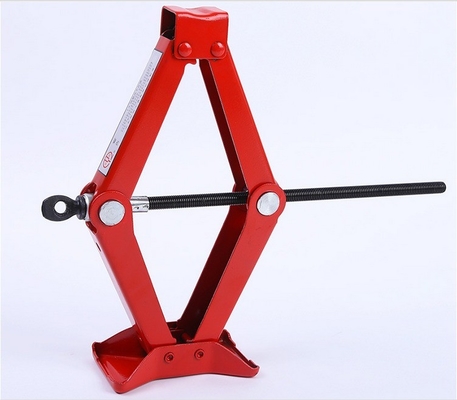 自動車修理用の赤い1.5トンのシザージャック 最大高さ385mm 最低高さ105mm 手動サポート メカニカルジャック 自動車修理ツール