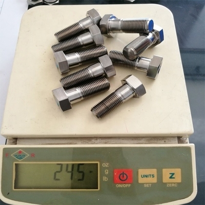 6AL-4Vチタン合金 天然仕上げ SPRINT CAR TITANIUM RADIUS ROD BOLT 1/2&quot;-20 x 1-3/8&quot;DIN標準のヘックスヘッドボルト