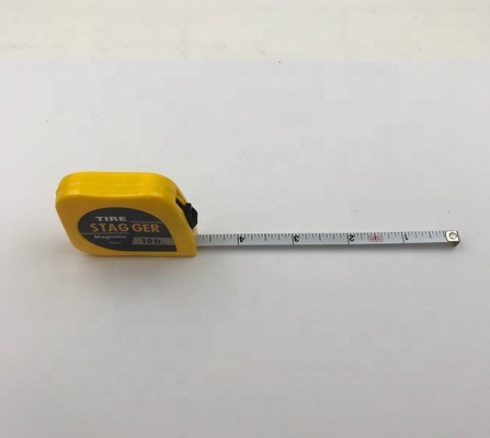 10 フィートタイヤ ステッガーテープ 尺度 3 メートル ブレード 0.12mm 厚さ 自動車産業のための加速ターンオーバー 黄色