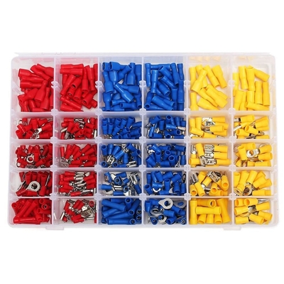480pcs 隔離式端末 電気コンネクタ バット スパード リング フォーク 端末セット キット