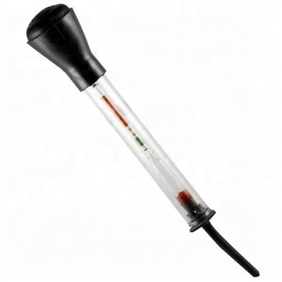 黒と赤 330mm/13&quot; ガラスゴムパイプ 長さ 酸水電解液の迅速検出のための自動車バッテリー水計