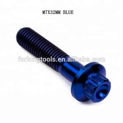 6AL-4V GR5 DIN 標準 M7*32 12 ポイント フレンズ ヘッド チタン 分割 縁 ボルト BBS と 耐久 デザイン