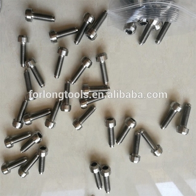 6AL-4Vチタン合金 M7*1.0 BBS用のスプリットリムボルト 天然仕上げ 24.5mm 発送準備