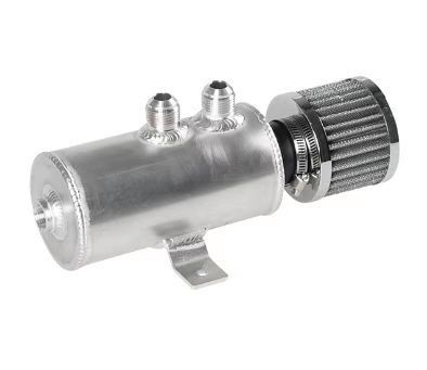 ユニバーサル 750ML オイルキャッチ缶 容器 タンク 磨いたアルミ W/呼吸フィルター 卓越した性能のためにAN10を混乱させる