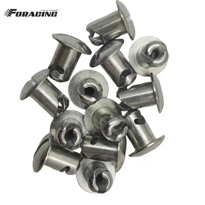 ユニバーサル Dzusドームヘッドボタン シルバー 7/16 &quot;x.500&quot; スチール スプリントカー マキシマム