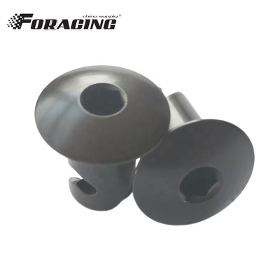 ユニバーサル OE NO. 7/16&quot; アルミ Dzus ボタン ドーム アレン ヘッド クォーター ターン 固定器 0.500&quot; 黒 優良性能