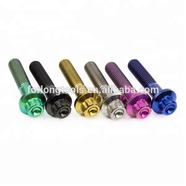 6AL-4V GR5 DIN 標準 M7*32 12 ポイント フレンズ ヘッド チタン 分割 縁 ボルト BBS と 耐久 デザイン
