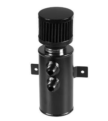 ユニバーサル 750ML オイルキャッチ缶 容器 タンク 磨いたアルミ W/呼吸フィルター 卓越した性能のためにAN10を混乱させる