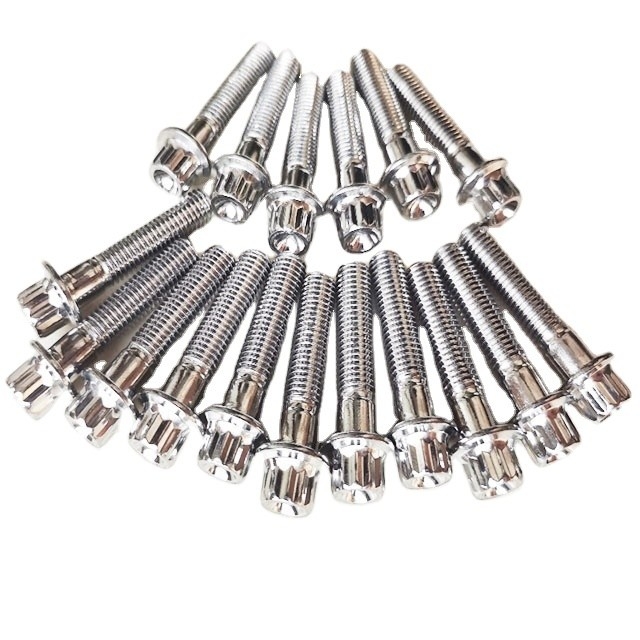 GR5 M8 x1.25x 32MM チタンボルト スプリントカーグレード GR5用の12点フレンズボルト