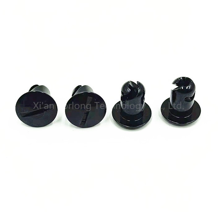 ユニバーサルブラック 7/16&quot;x.550&quot; アルミ Dzusドームヘッドボタン